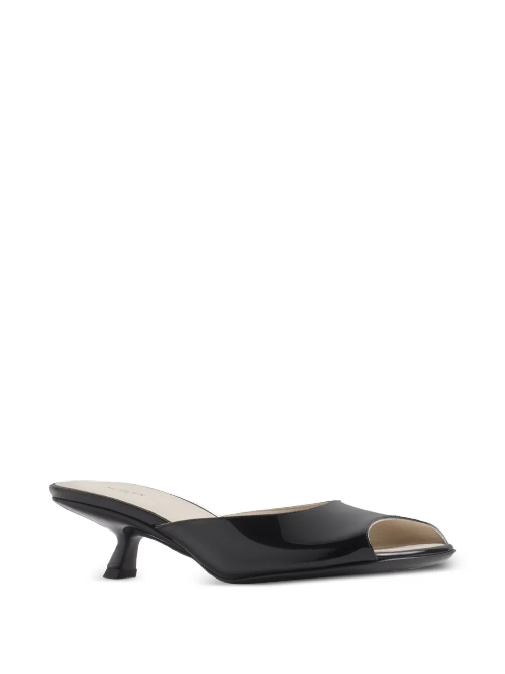 Mugler Peep-toe Mules 45 in Black, view 2