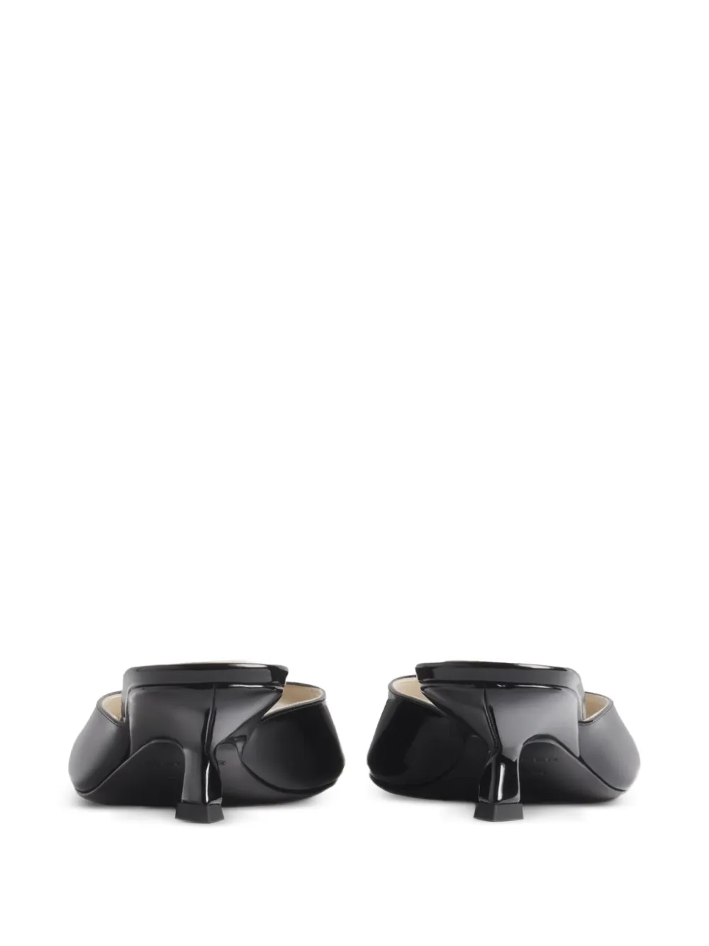 Mugler Peep-toe Mules 45 in Black, view 3