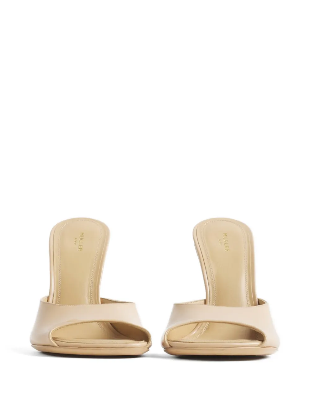 Mugler Peep-toe Mules 105 in Neutrals, view 4