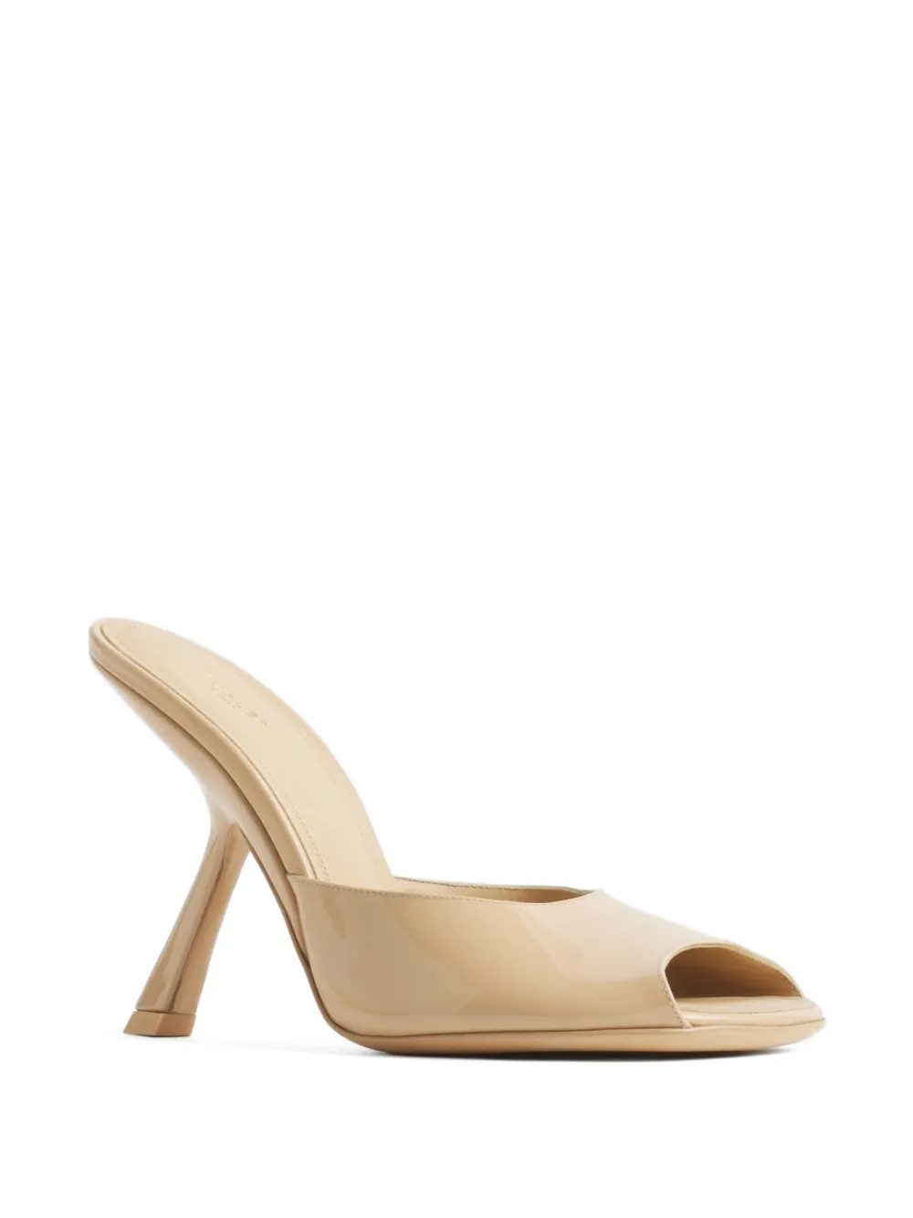 Mugler Peep-toe Mules 105 in Neutrals, view 2