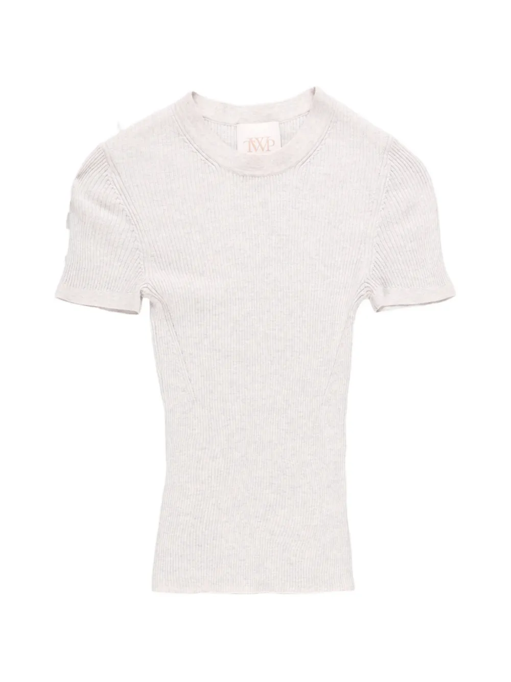 TWP Tease Tee ribbed-knit T-shirt - Grigio