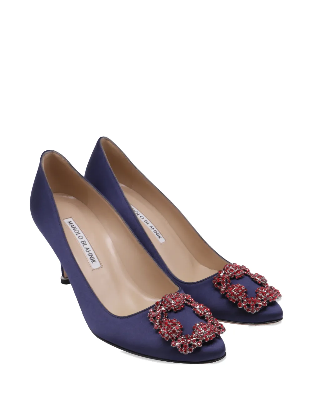 Manolo Blahnik Hangisi buckle pumps - Blau
