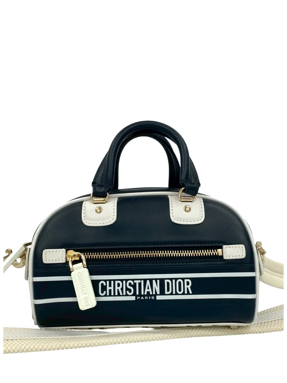 Christian Dior Pre-Owned 2021-2026 Micro Leather Dior Vibe Zip Bowling Bag satchel - Blau