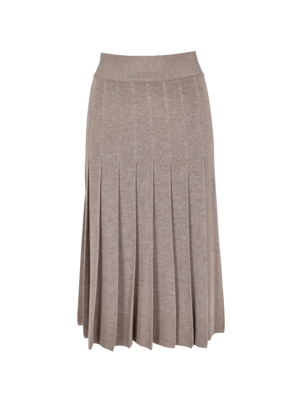 Jean Paul Gaultier Pre-Owned pleated knitted midi skirt - Toni neutri