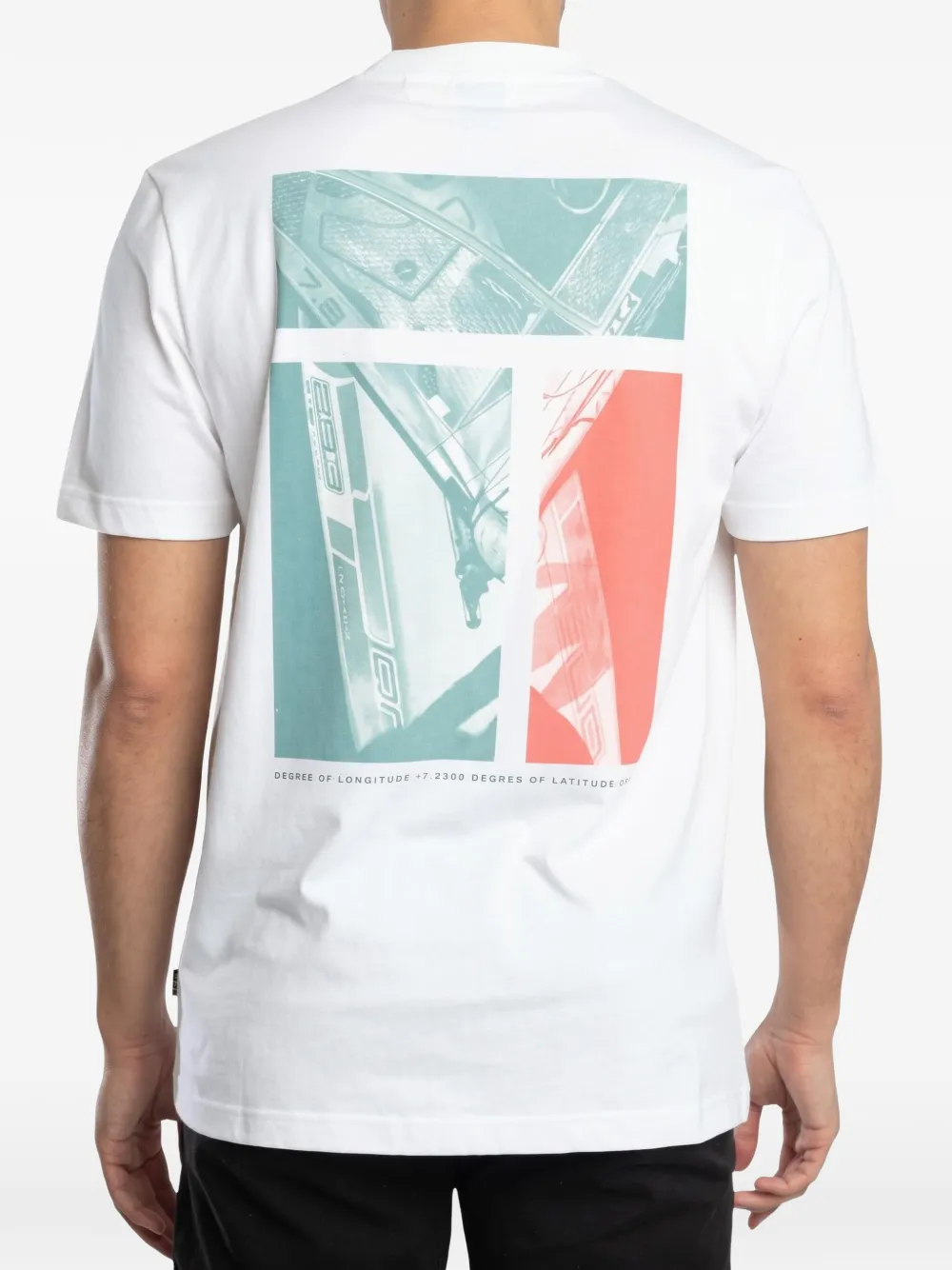 BOSS T-shirt met grafische print Wit