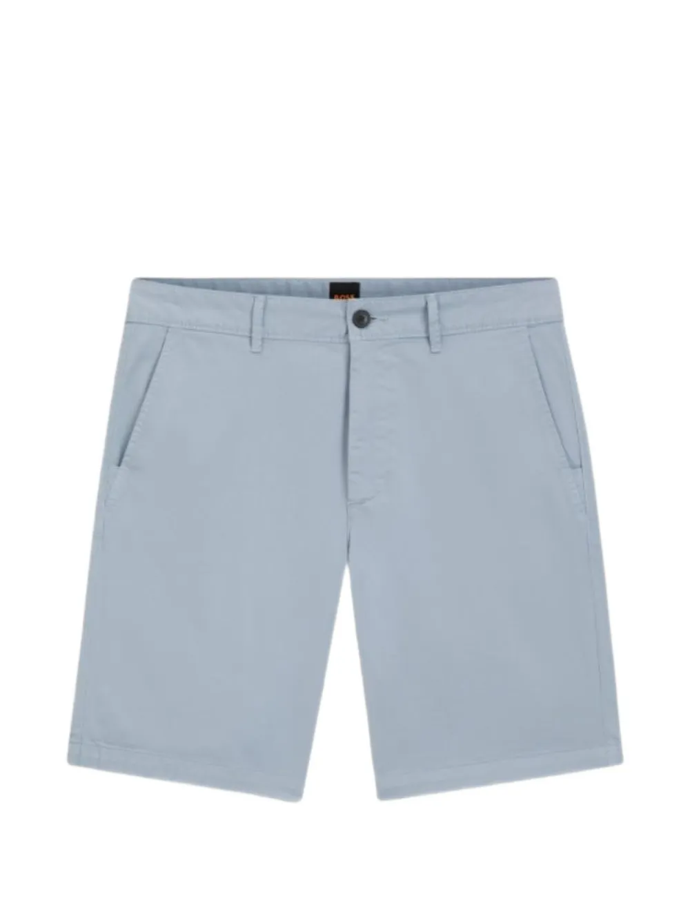 BOSS Schmale Shorts aus Stretch-Baumwolltwill - Blau