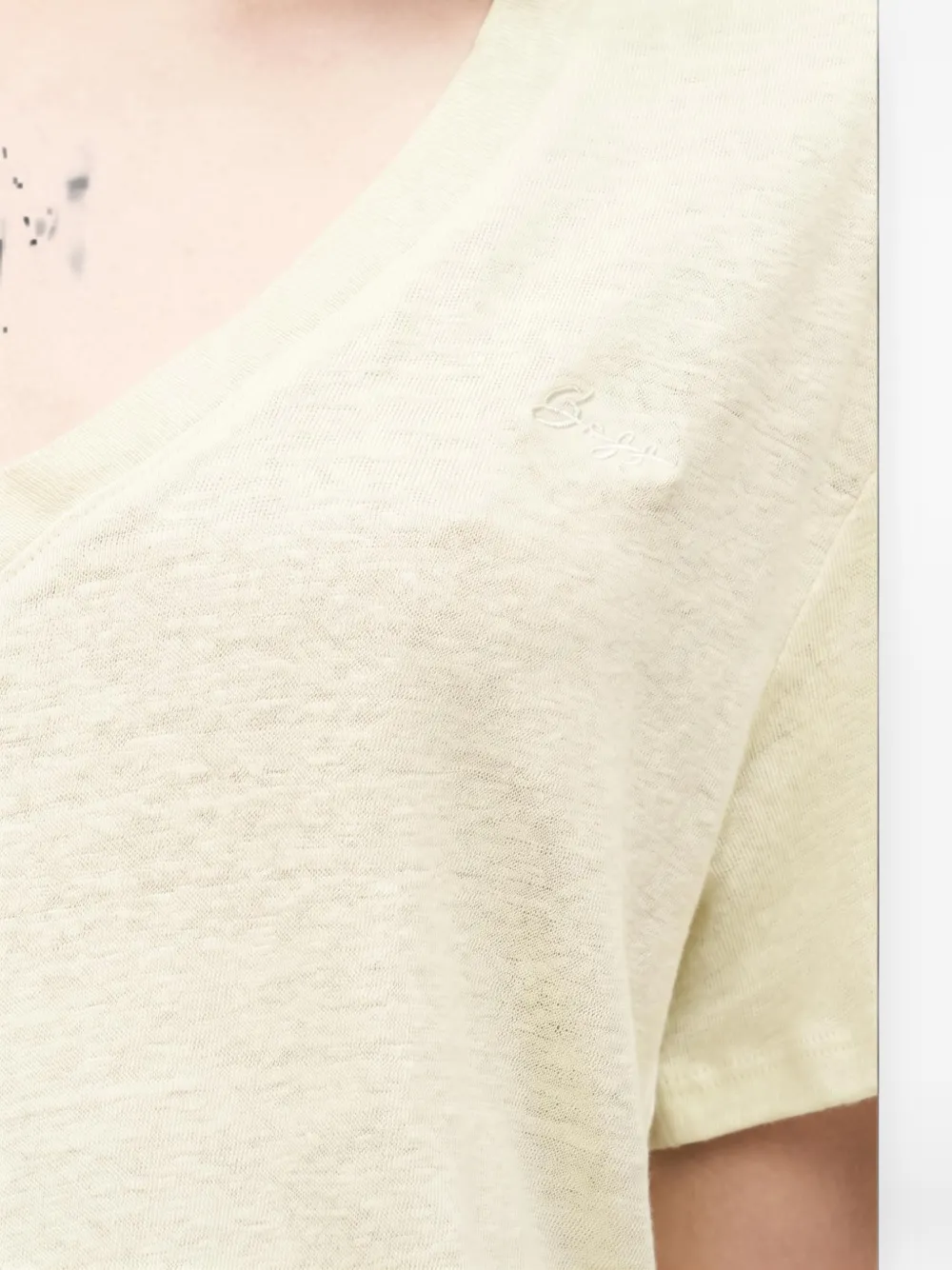 BOSS V-neck T-shirt Beige