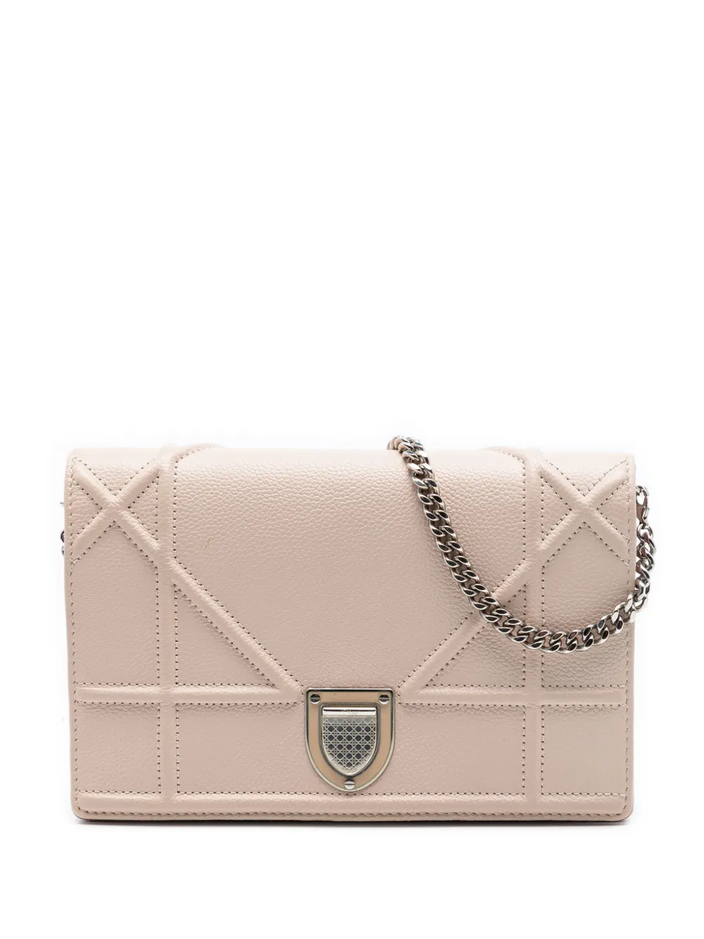 Christian Dior Pre-Owned Borsa a tracolla Diorama in pelle di vitello con finitura pieno fiore 2017 - Marrone