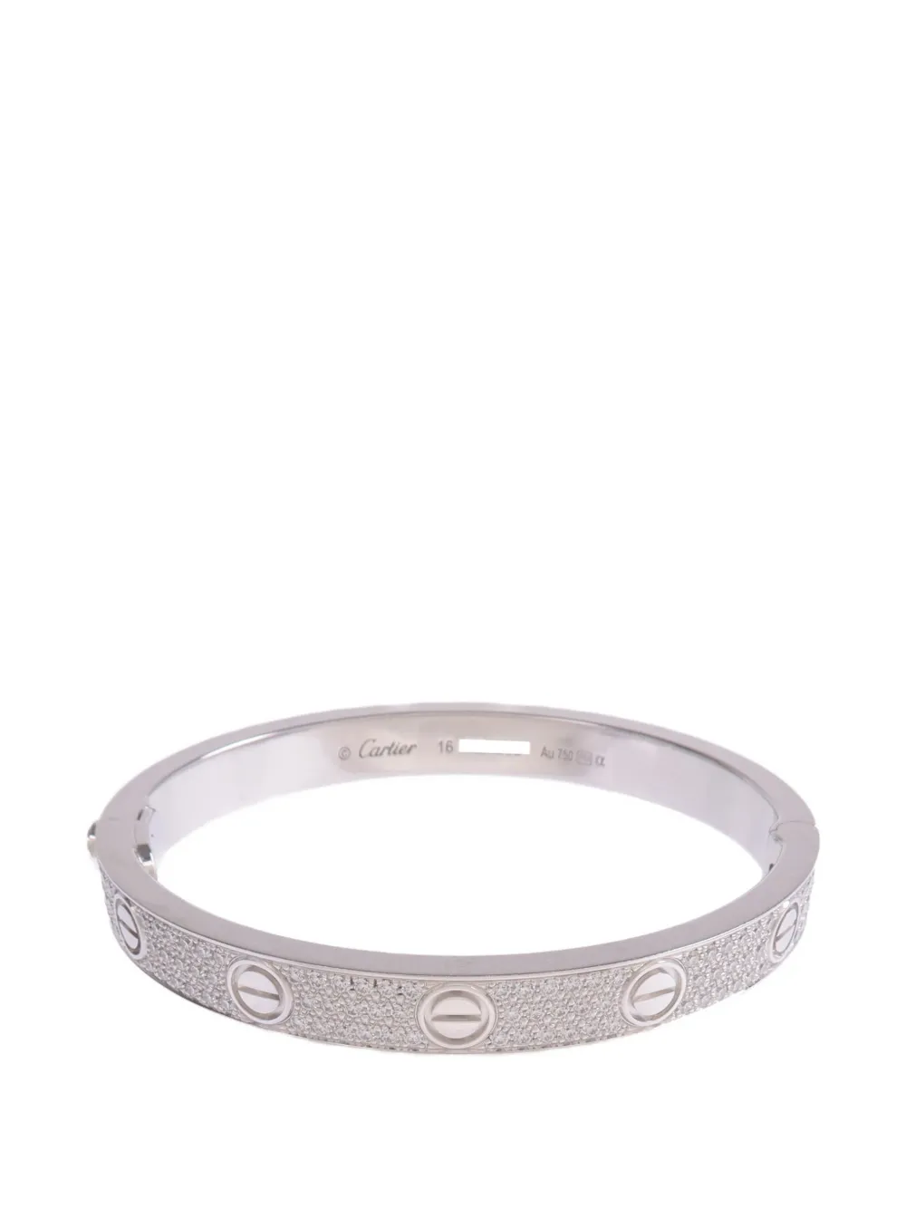 Cartier Love Diamond Bracelet In Silver