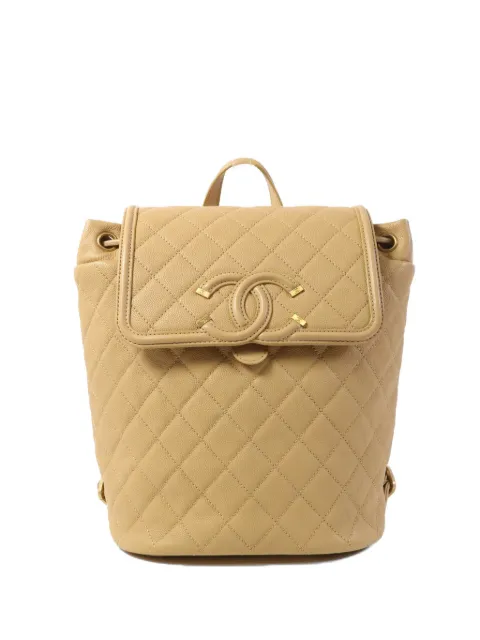 CHANEL Pre-Owned CC diamond-quilted backpack