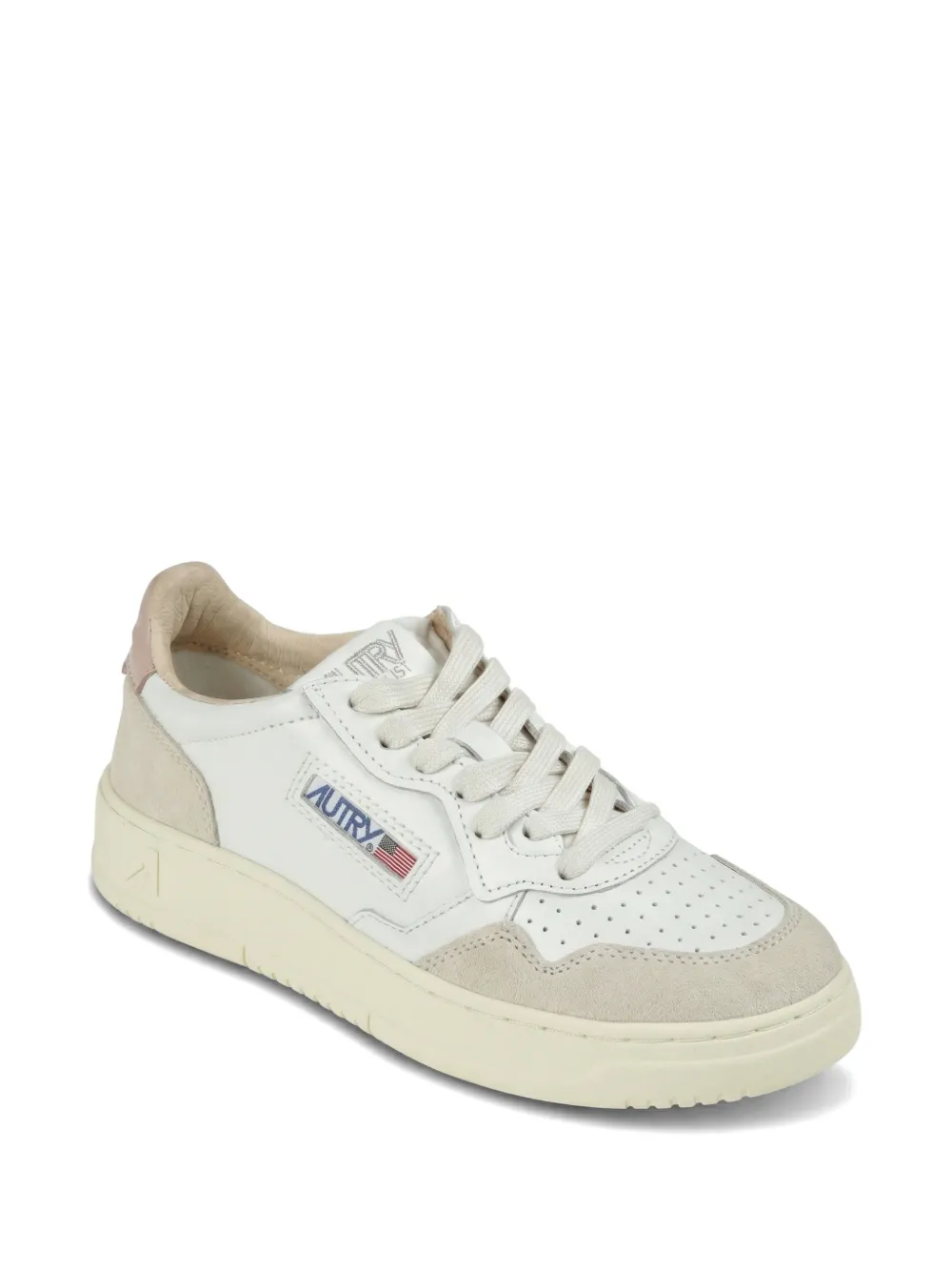 Autry Medalist leren-suède sneakers Wit