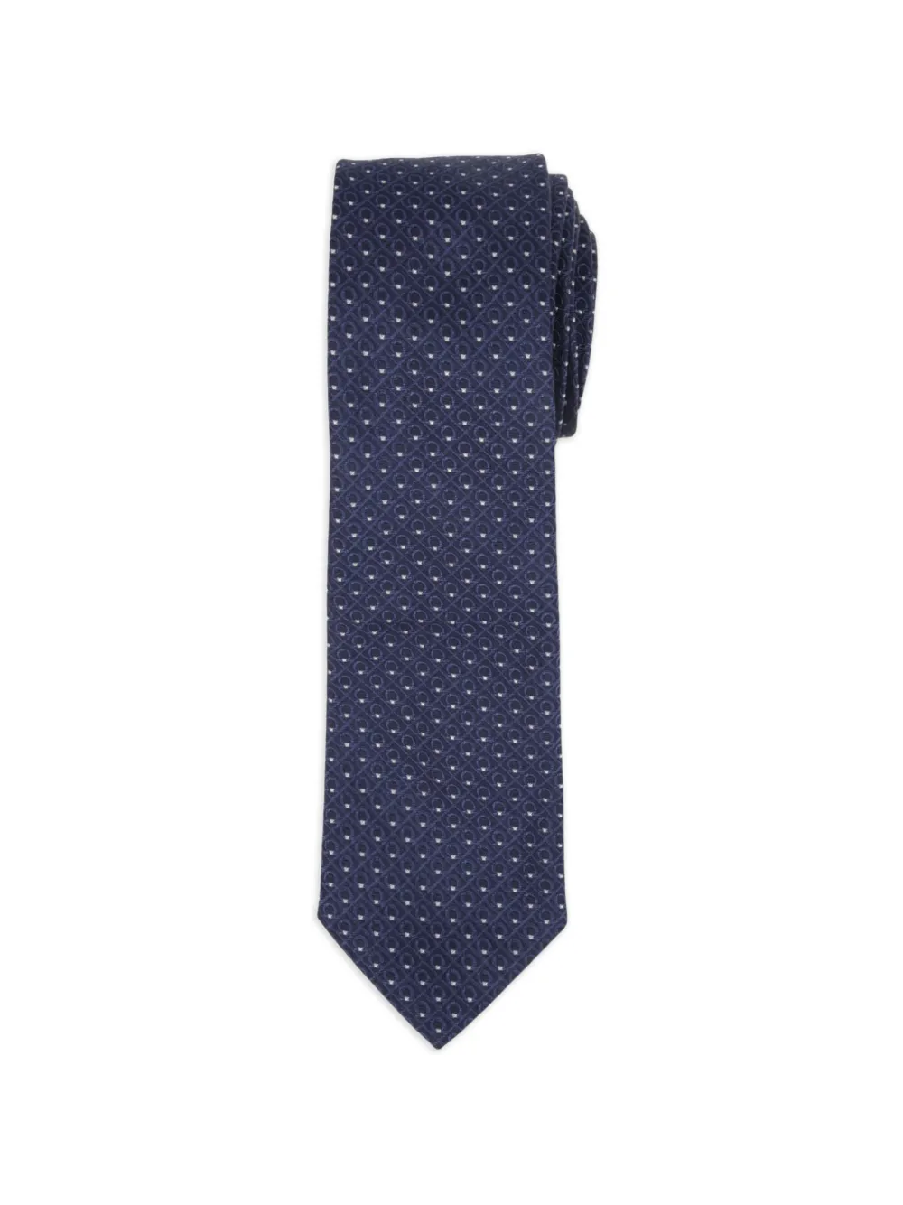 Ferragamo Krawatte mit Gancini-Muster - Blau