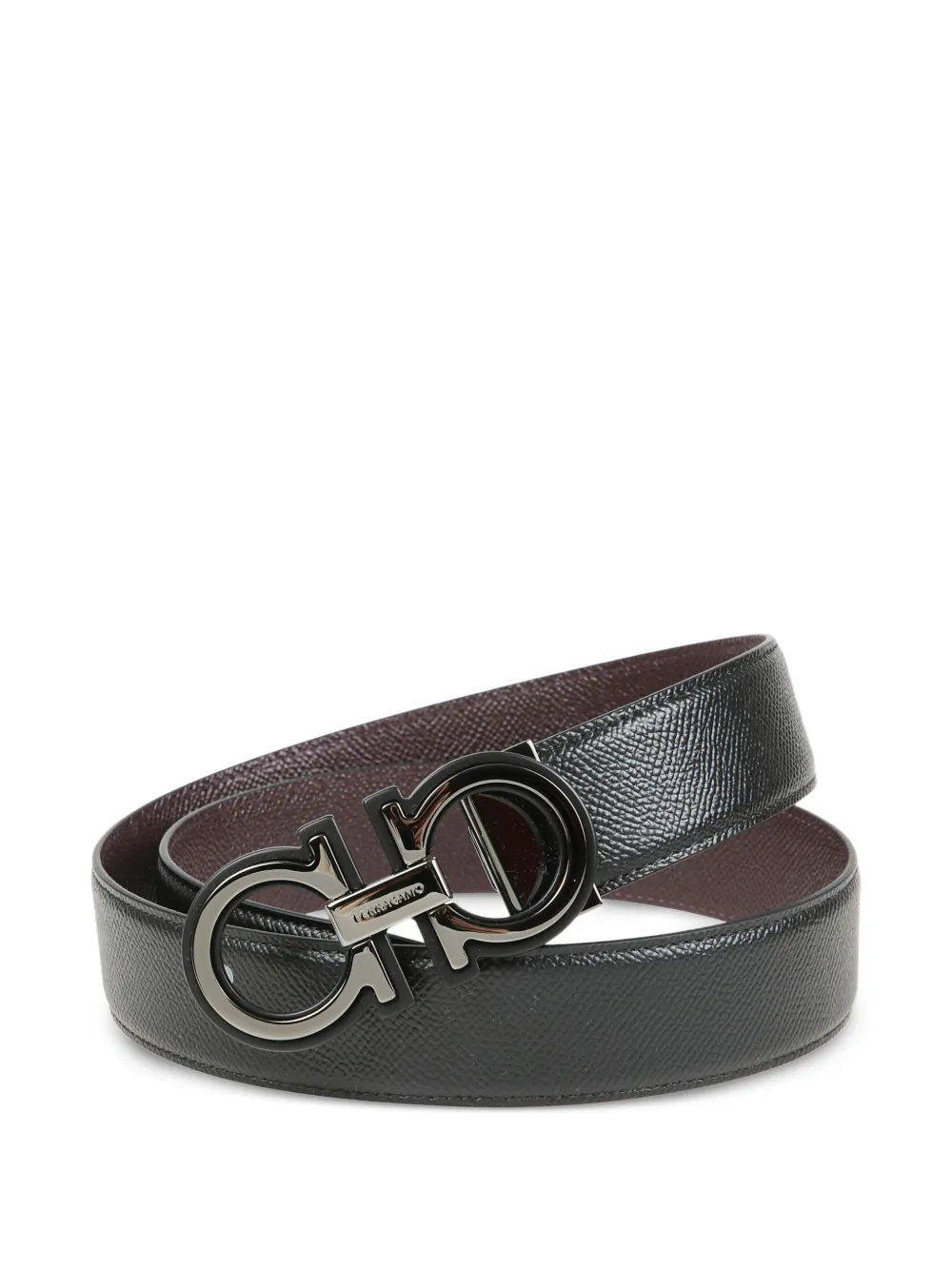 Ferragamo Cintura reversibile Gancini - Nero