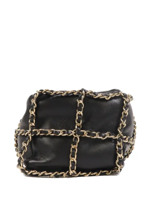 CHANEL Pre-Owned cage-detail bucket bag