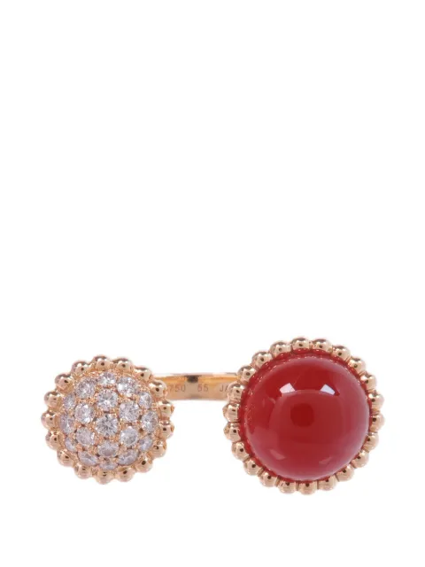 Van Cleef & Arpels Pre-Owned Perlée Couleurs carnelian and diamond ring