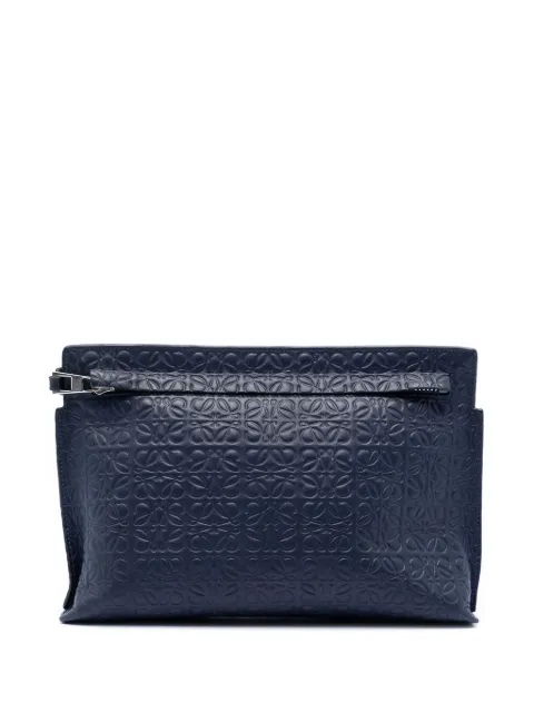 Loewe Pre-Owned 2016 Embossed Anagram Leather Repeat T clutch bag