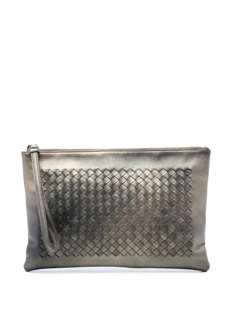 Bottega Veneta Pre-Owned bolsa de mano de piel de napa Intrecciato con correa para la muñeca 2012-2026