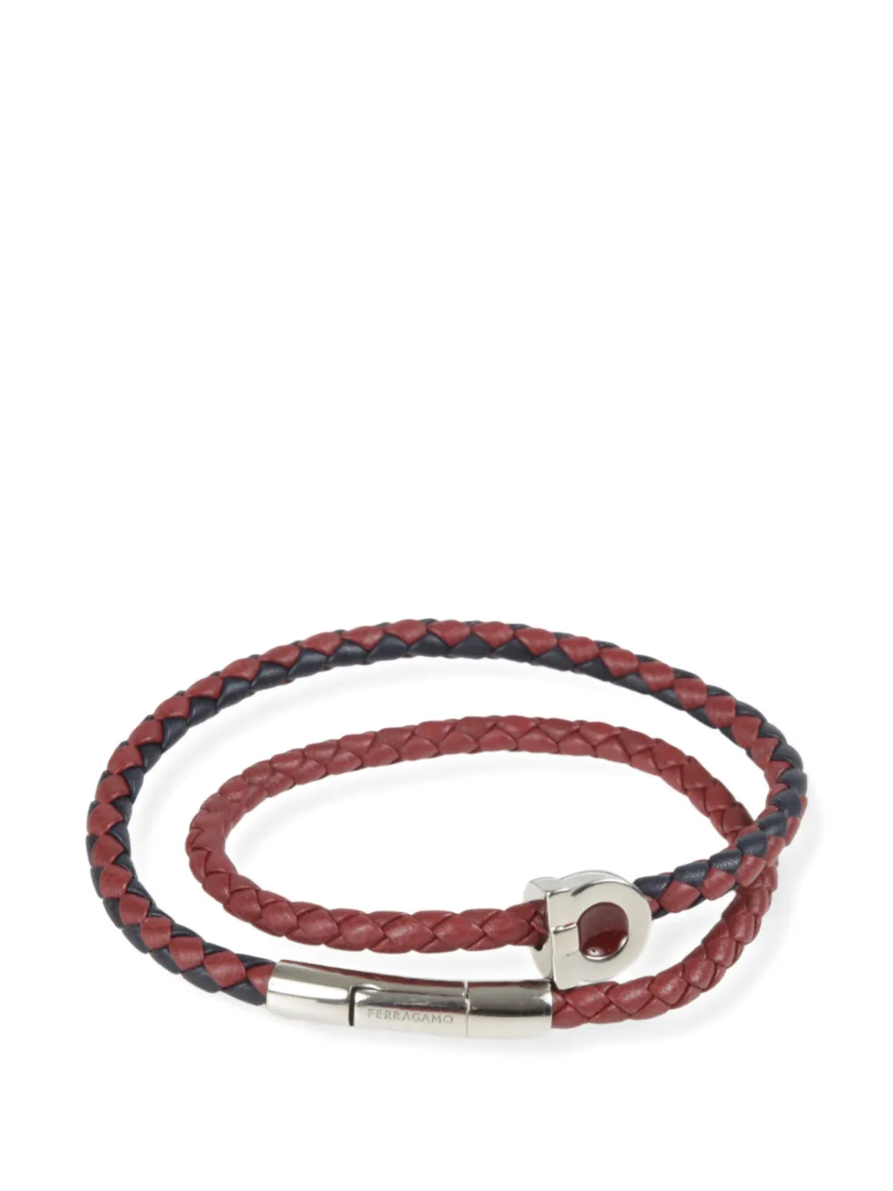 Ferragamo Gancini braided wrap bracelet - Argento