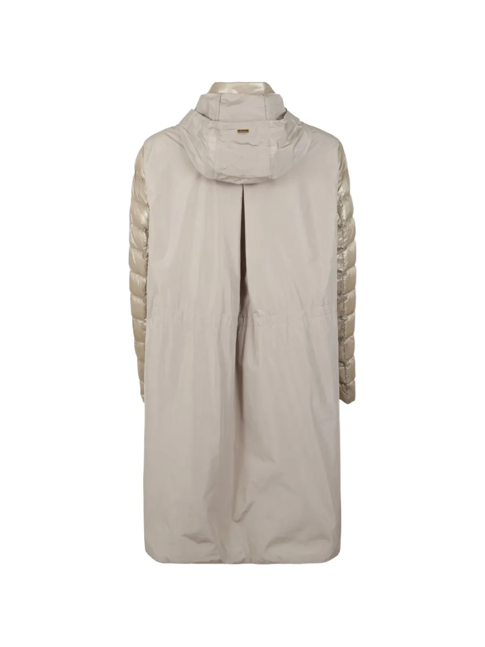 Herno Gewatteerde parka met afneembare capuchon en rits Beige
