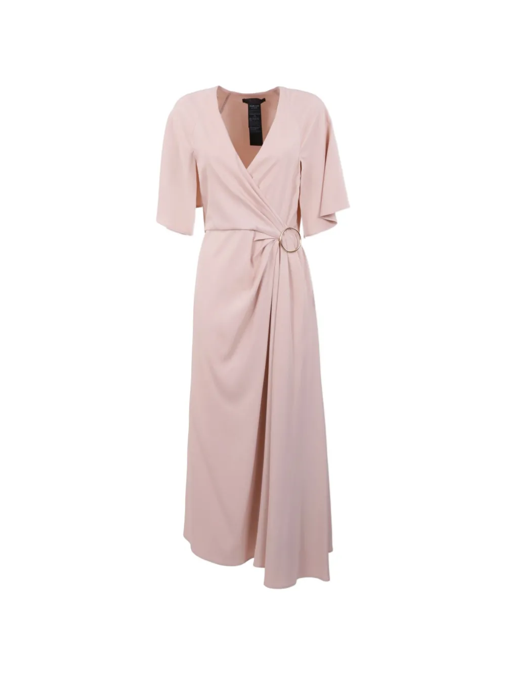 Pianoforte wrap-style ring-detail midi dress - Rosa