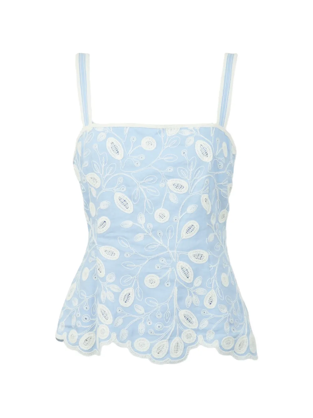Simkhai Mckenna embroidered tank top - Blu