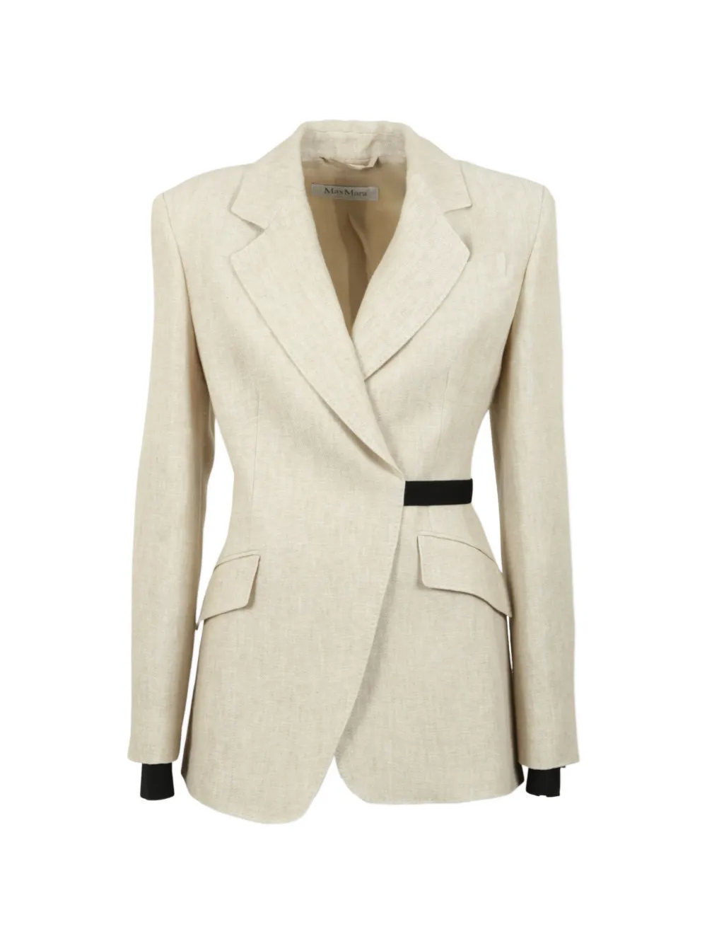 Max Mara belted peak-lapel blazer - Toni neutri