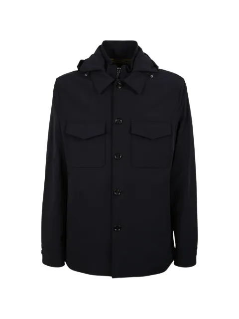Moorer hooded button-up jacket