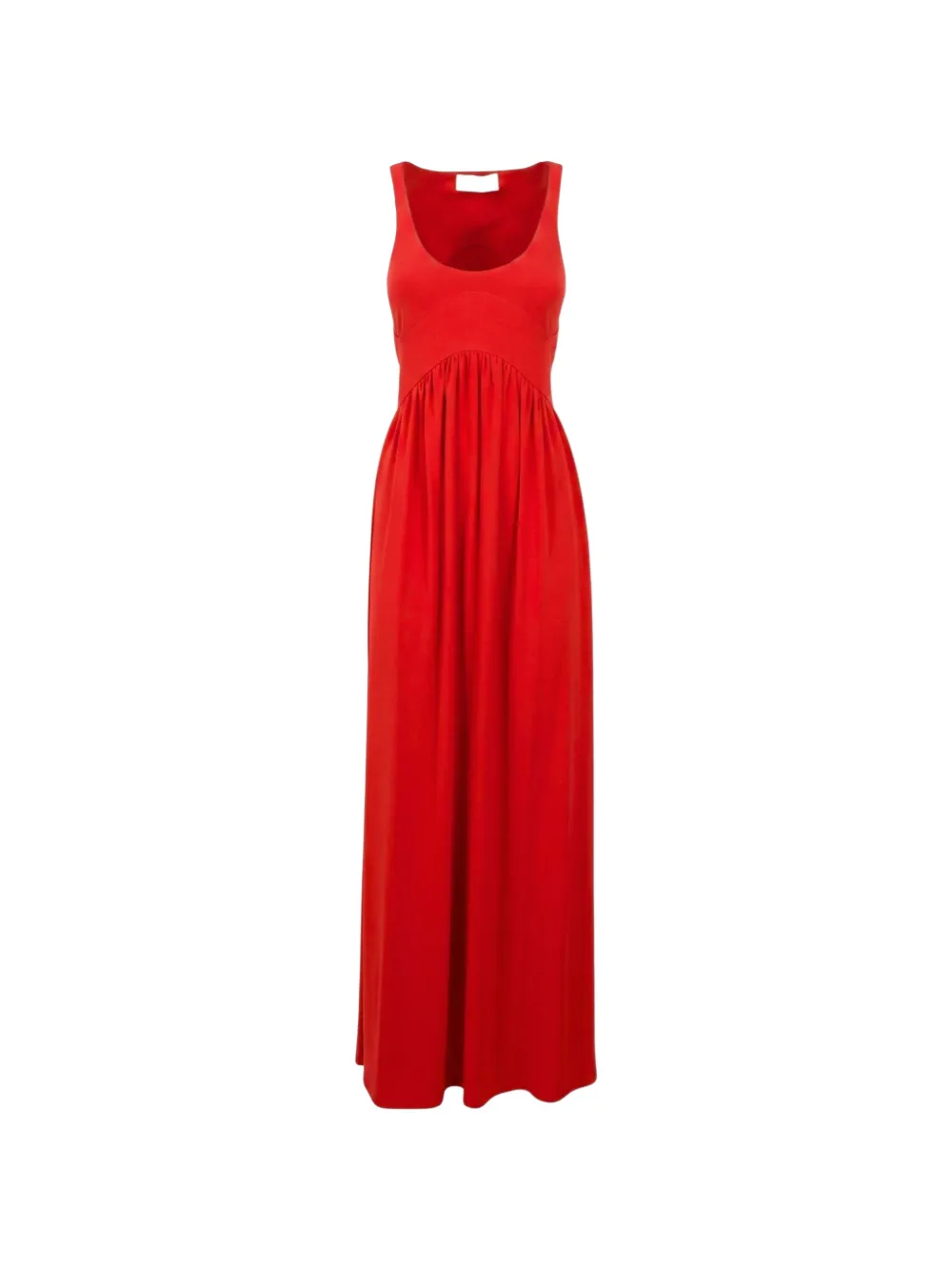 Sportmax maxi cut-out gathered dress - Rosso