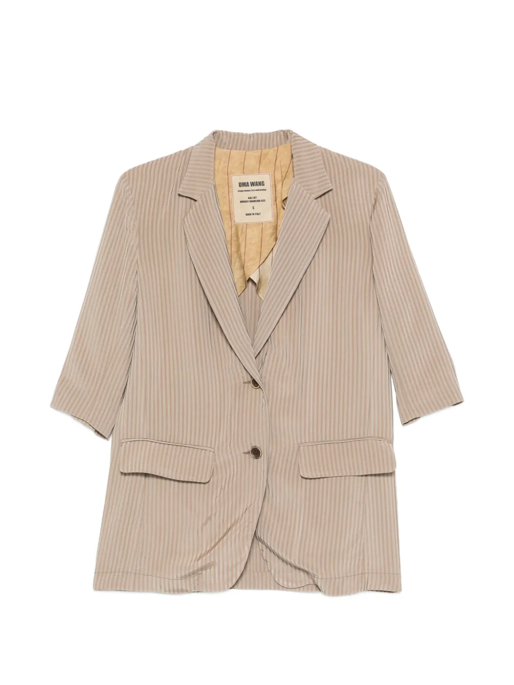 Uma Wang Kali stripe single-breasted blazer - Toni neutri