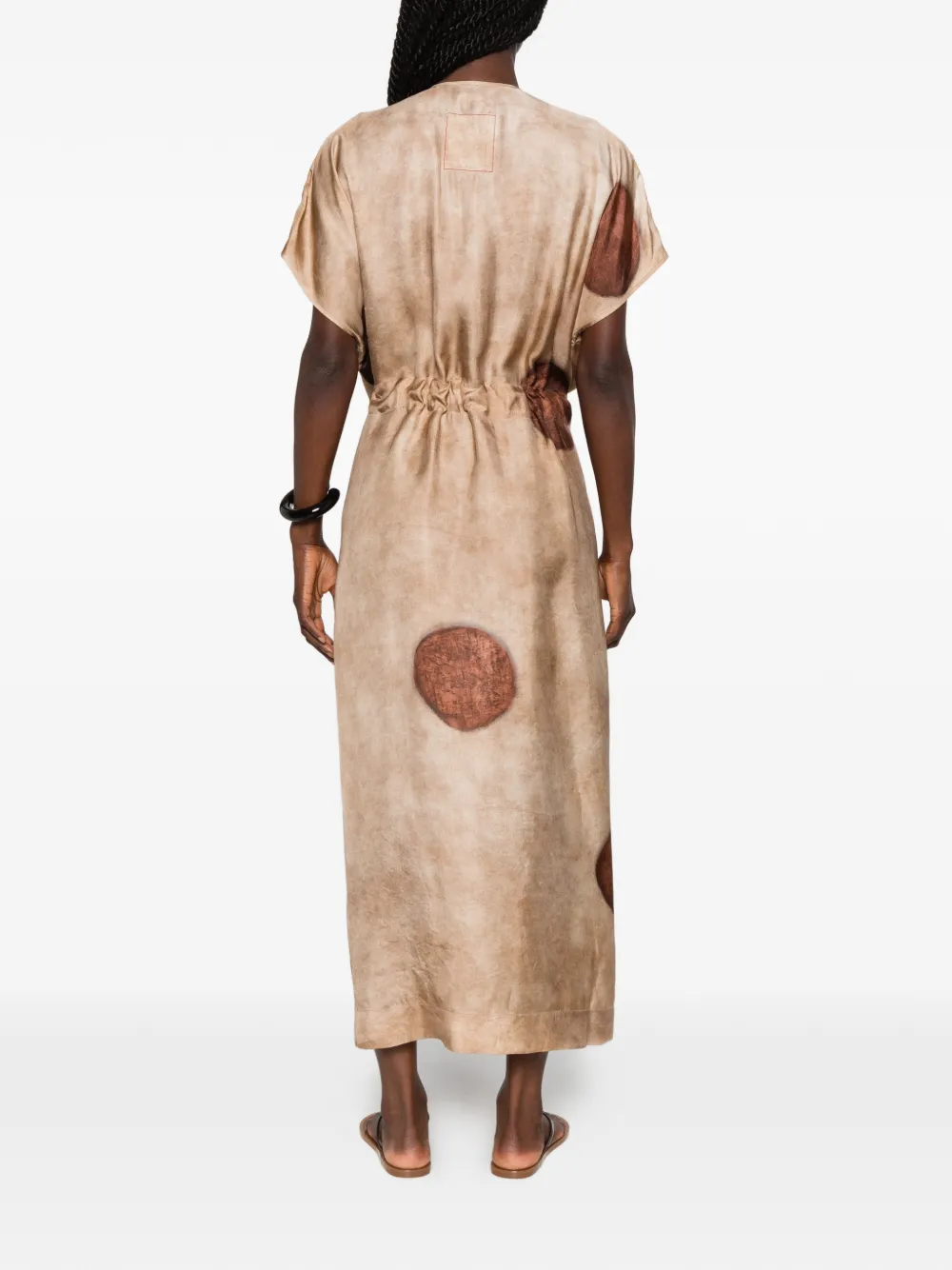 Uma Wang Acre maxi-jurk met trekkoordtaille Bruin