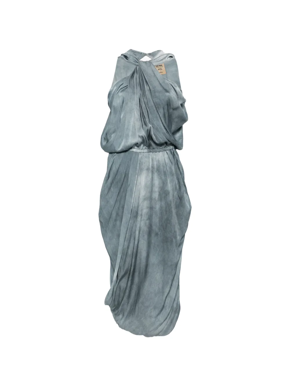 Uma Wang Agnes draped midi dress - Blu