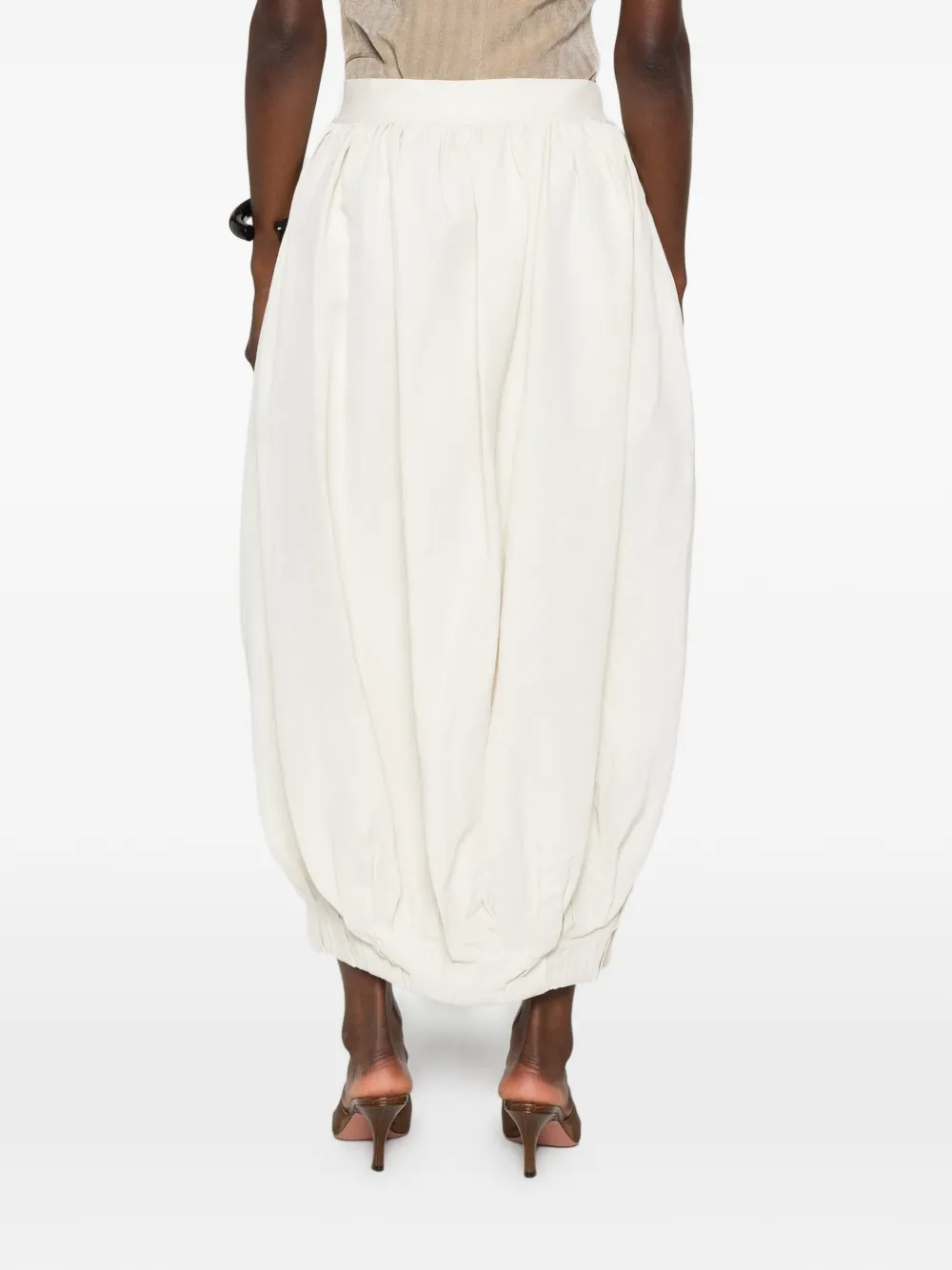 Uma Wang Gwen maxi-rok met ballonzoom Wit