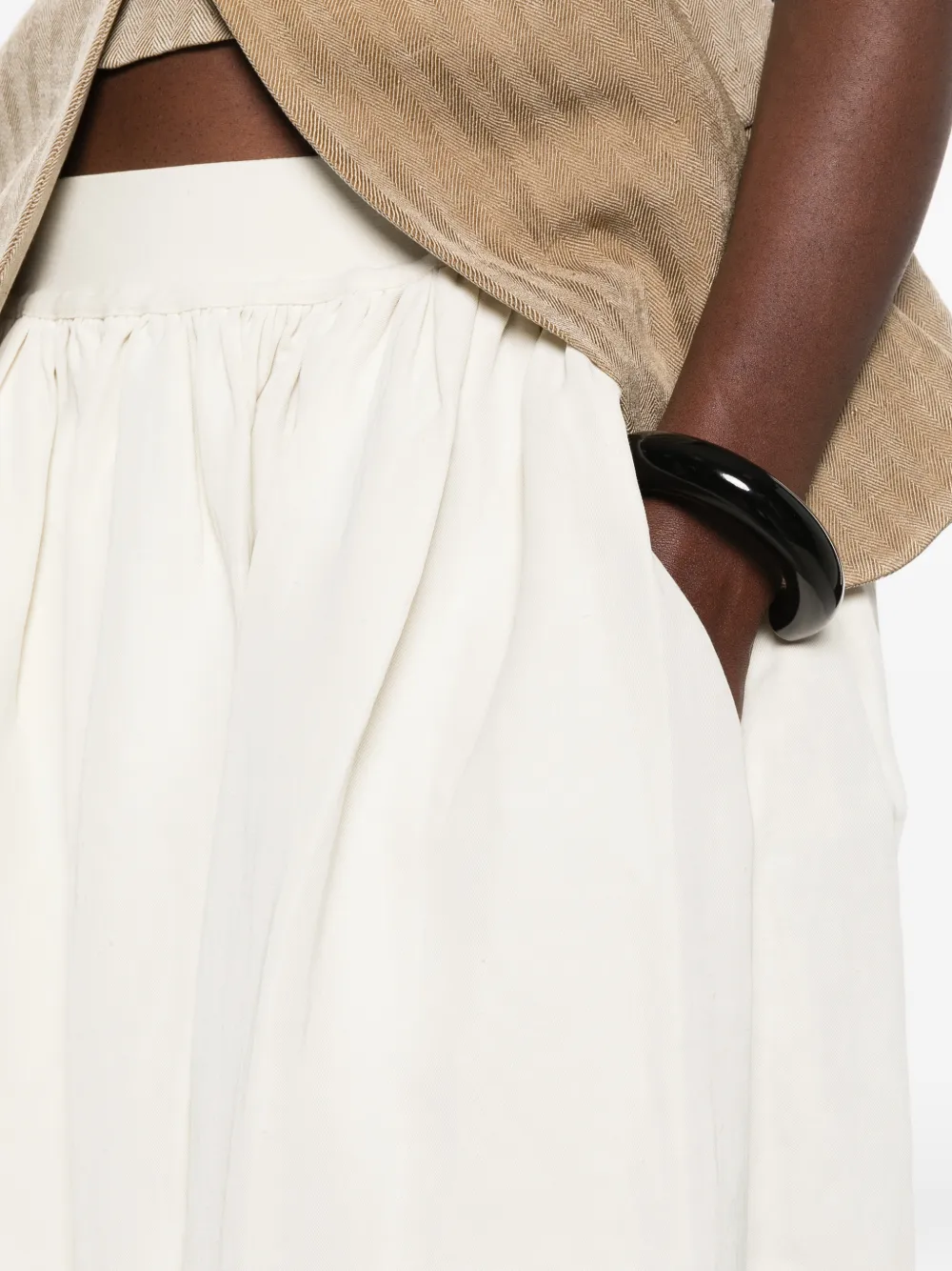 Uma Wang Gwen maxi-rok met ballonzoom Wit