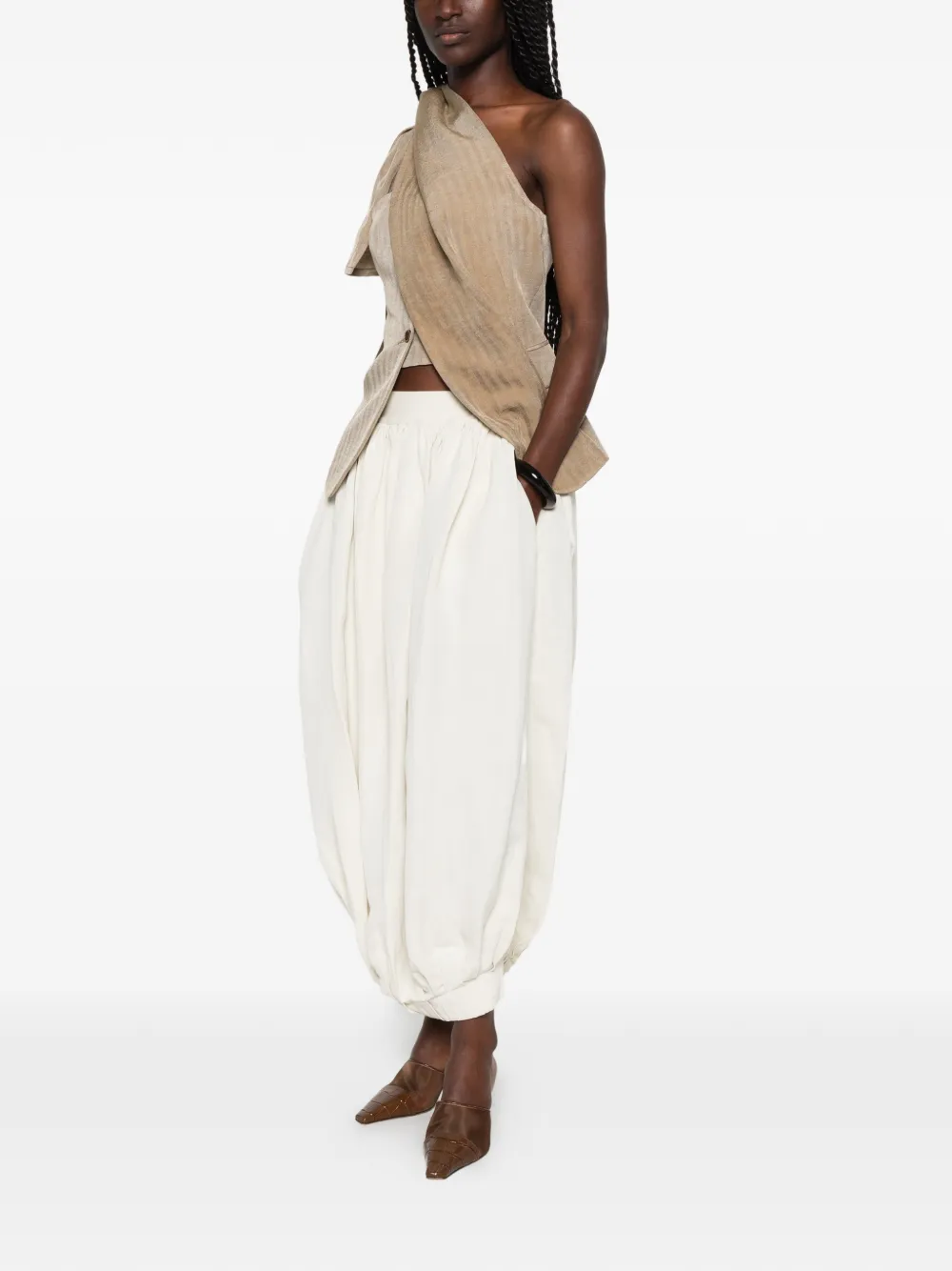 Uma Wang Gwen maxi-rok met ballonzoom Wit
