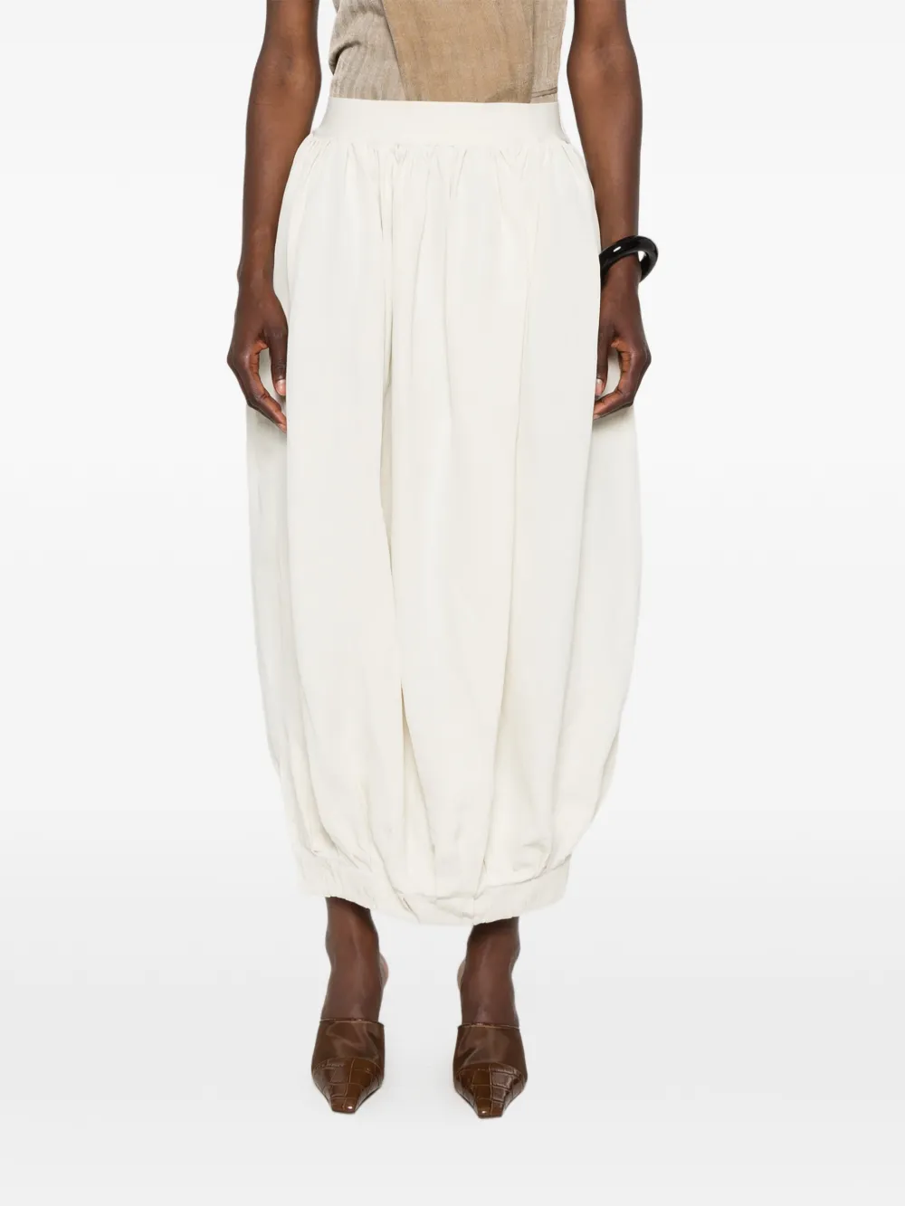 Uma Wang Gwen maxi-rok met ballonzoom Wit
