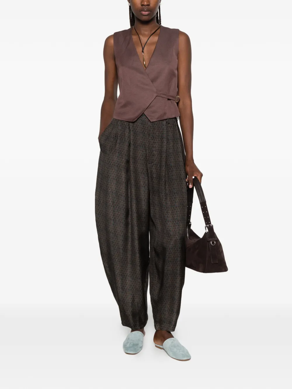 Uma Wang Piper broek Bruin