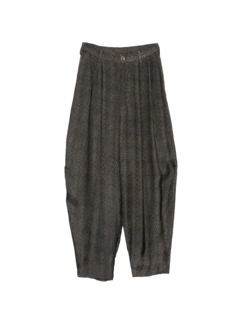 Uma Wang pantalones Piper con motivo geométrico