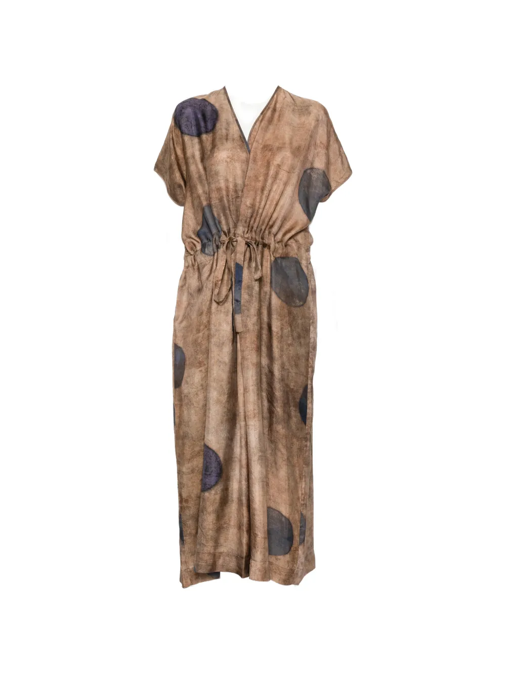 Uma Wang Acre drawstring-waist maxi dress - Braun