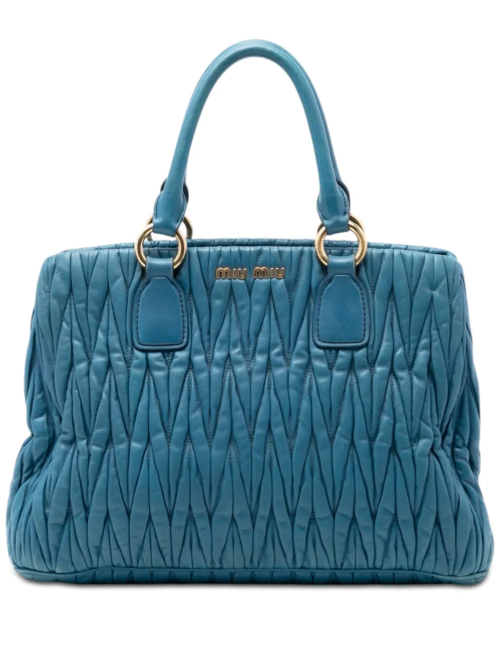 Miu Miu Pre-Owned Borsa a tracolla in nappa matelassé 2010 - Blu