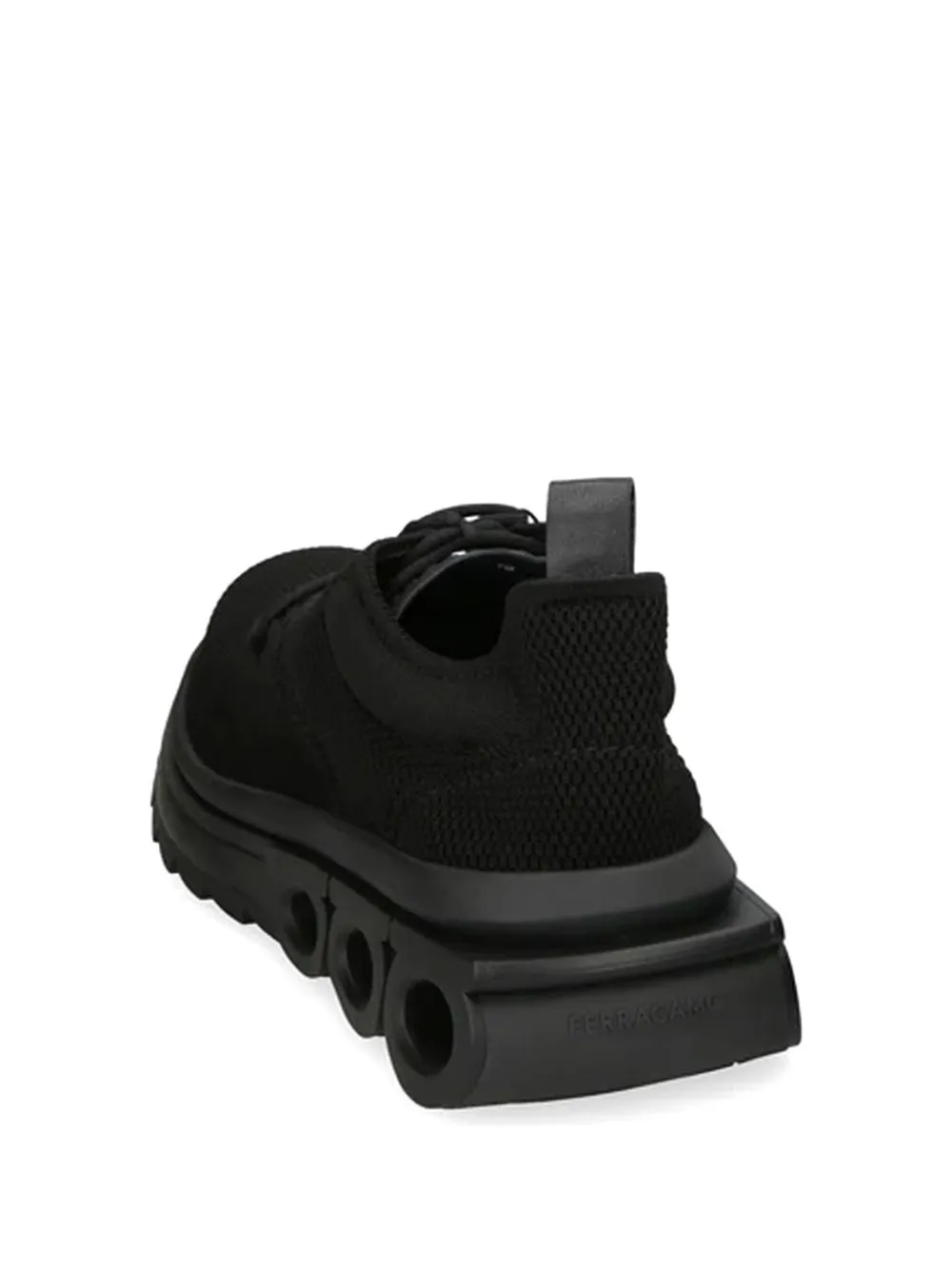 Ferragamo Gancini-sole knit sneakers Zwart