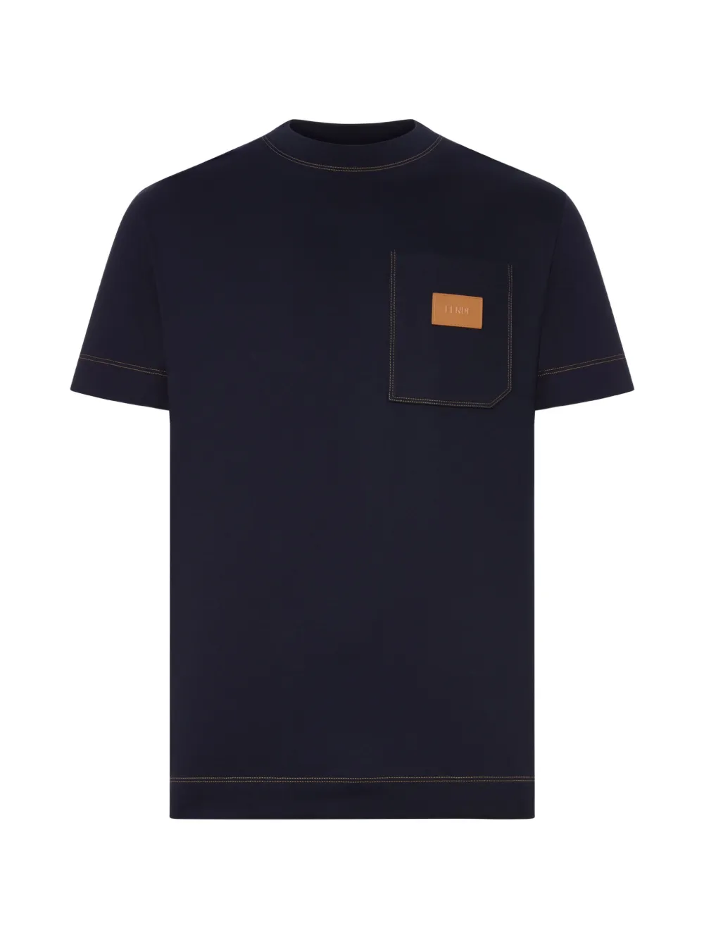 FENDI logo-patch T-shirt - Blau