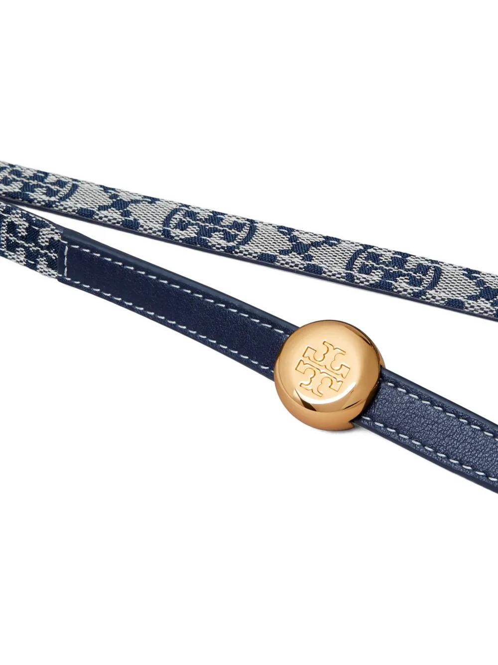 Tory Burch Romy omkeerbar3 riem Blauw