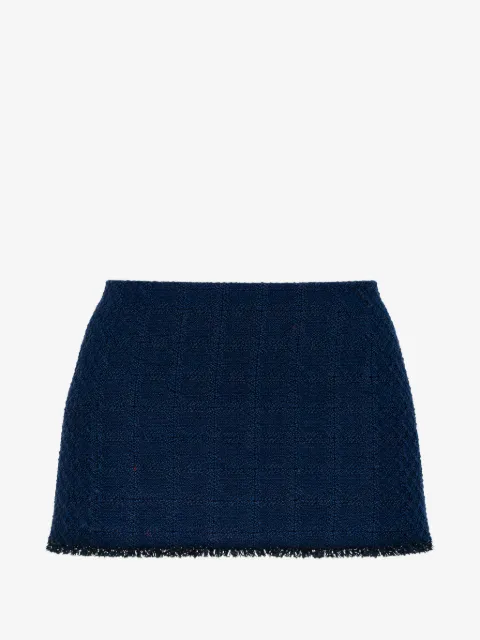 Givenchy Ausgefranster Tweed-Minirock