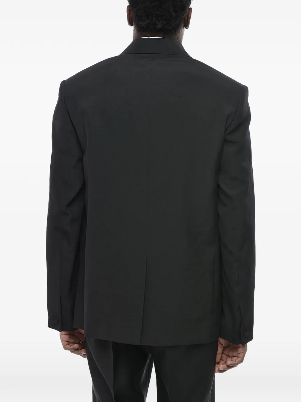【美品 】GIVENCHY ダブル ジャケット 総裏地 ロゴボタン M Givenchy サテンラペル ダブルジャケット | ブラック | FARFETCH JP