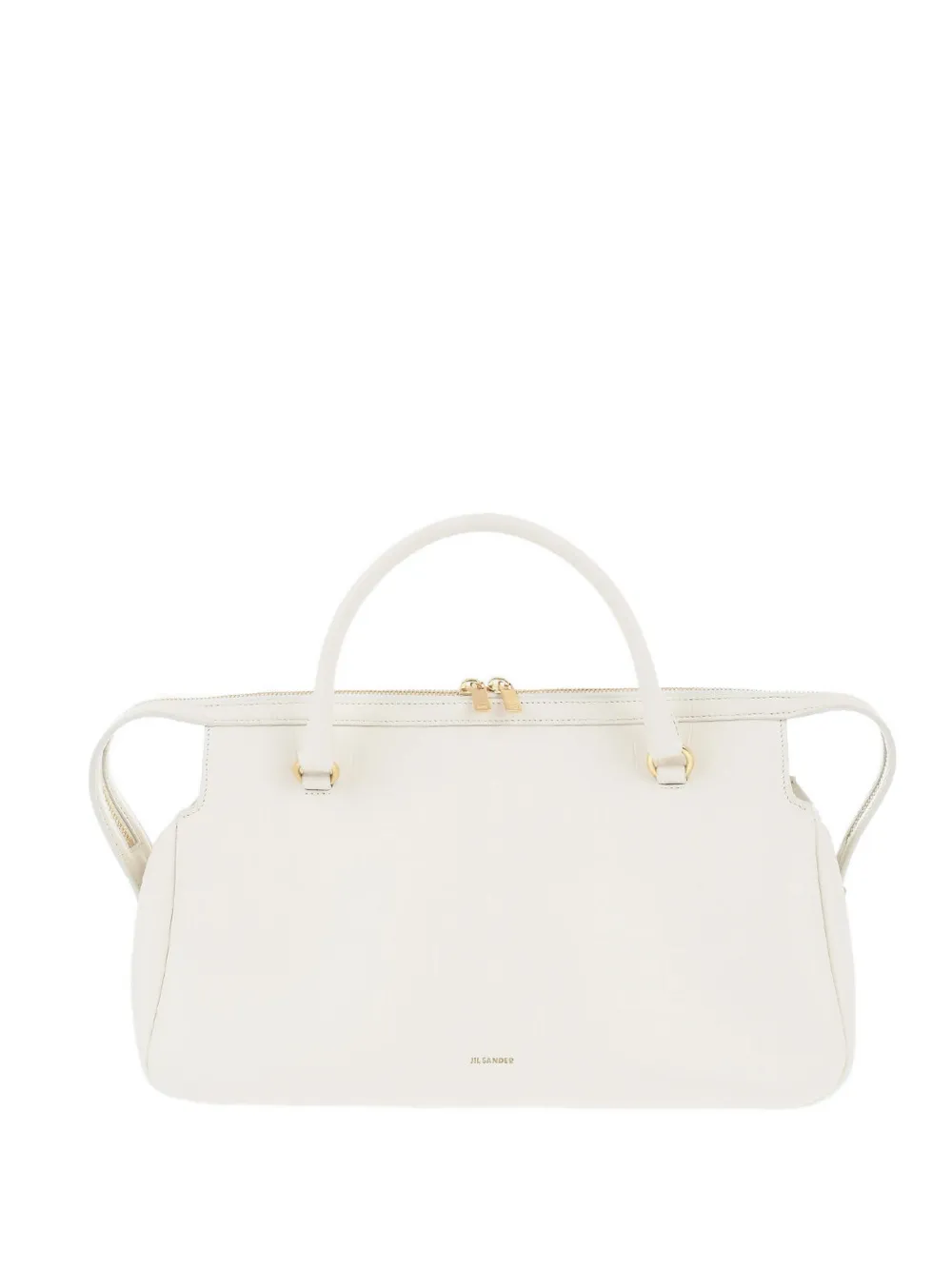 Jil Sander Shopper aus Leder - Weiß
