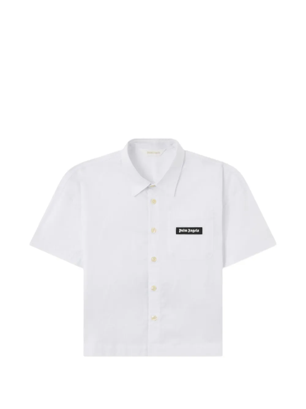 Palm Angels Kids logo-print short-sleeve shirt - Bianco