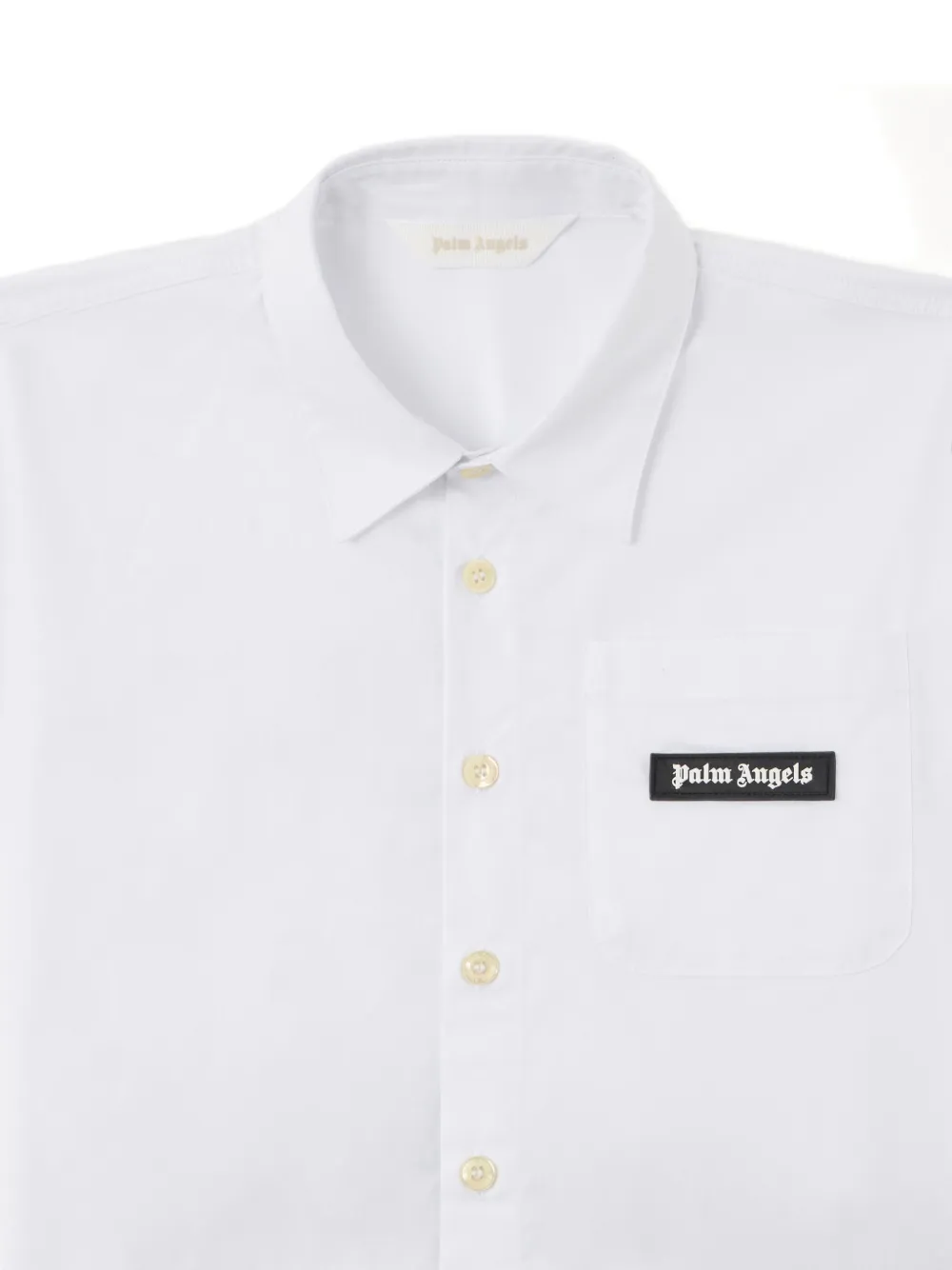 Palm Angels Kids Shirt met logoprint Wit