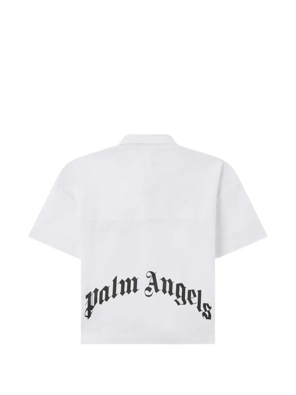 Palm Angels Kids Shirt met logoprint Wit