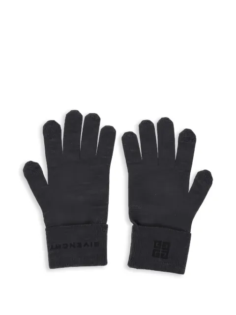 Givenchy guantes con logo bordado