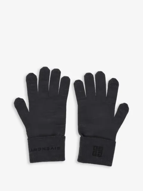Givenchy قفازات صوف مطرزة بشعار الماركة